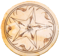Antique Ivory Poker Chip - 2016 Caverns Rogues Gallery
